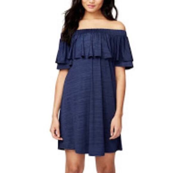 RACHEL - Rachel Roy Size Small  Navy Blue Off The Shoulder Dress - Picture 1 of 3